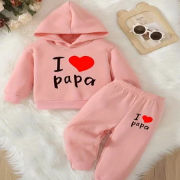 Newborn Printed Fleece Hoodie Set - Image 2